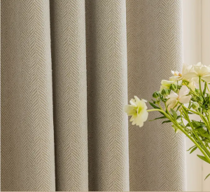 Sound Ventilated Blackout Jacquard Curtain Set